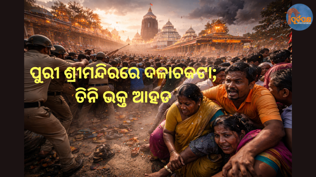 ପୁରୀ ଶ୍ରୀମନ୍ଦିରରେ ଦଳାଚକଟା; ତିନି ଭକ୍ତ ଆହତ || Clashes at Puri temple; three devotees injured