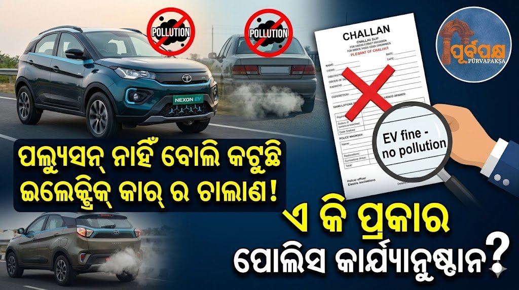 ପଲ୍ୟୁସନ୍ ନାହିଁ ବୋଲି କଟୁଛି ଇଲେକ୍ଟ୍ରିକ୍ କାର୍ ର ଚାଲାଣ ! ଏ କି ପ୍ରକାର ପୋଲିସ କାର୍ଯ୍ୟାନୁଷ୍ଠାନ ? || Electric cars are being banned because they don’t cause pollution! What kind of police action is this?