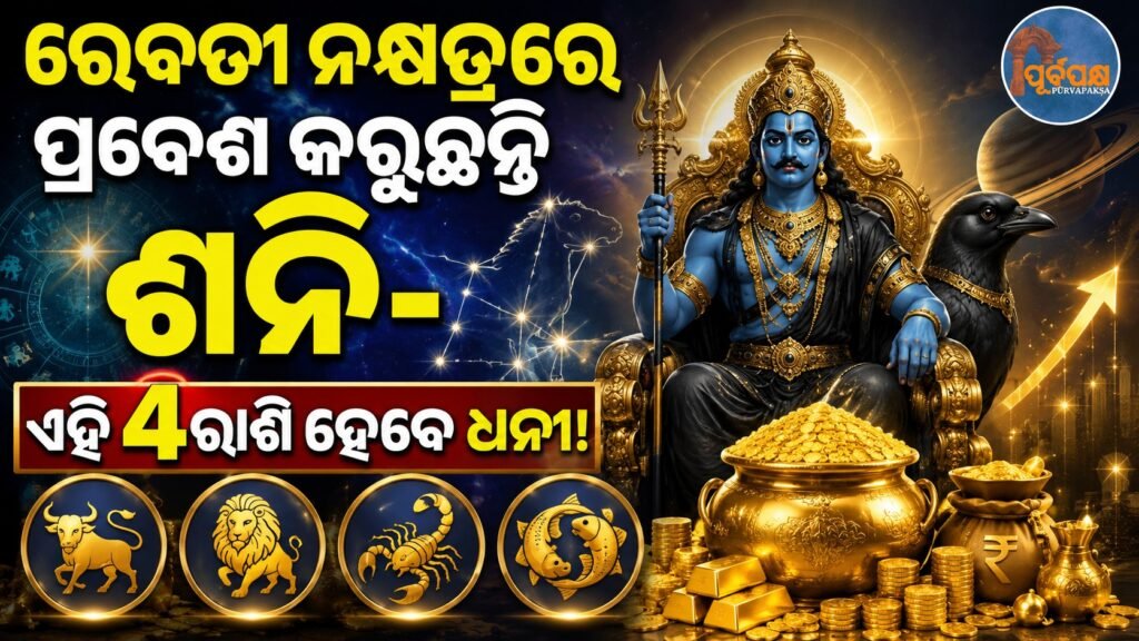 ରେବତୀ ନକ୍ଷତ୍ରରେ ପ୍ରବେଶ କରୁଛନ୍ତି ଶନି- ଏହି 4ରାଶି ହେବେ ଧନୀ! || Saturn has entered Revati Nakshatra – These 4 zodiac signs will be rich!
