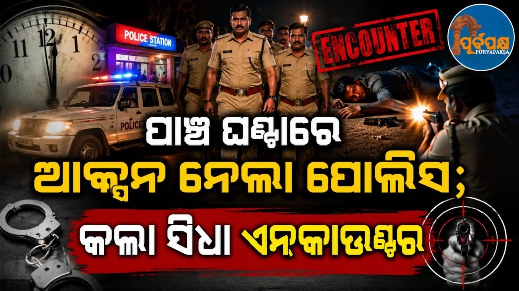 ପାଞ୍ଚ ଘଣ୍ଟାରେ ଆକ୍ସନ ନେଲା ପୋଲିସ; କଲା ସିଧା ଏନକାଉଣ୍ଟର || Police took action within five hours; conducted a direct encounter