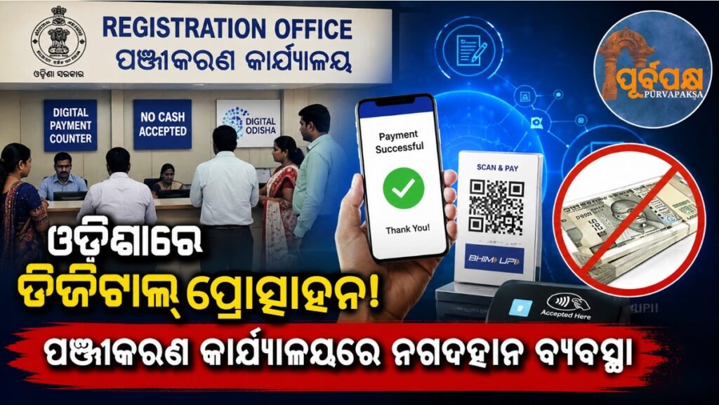 ଓଡ଼ିଶାରେ ଡିଜିଟାଲ୍ ପ୍ରୋତ୍ସାହନ! ପଞ୍ଜୀକରଣ କାର୍ଯ୍ୟାଳୟରେ ନଗଦହୀନ ବ୍ୟବସ୍ଥା || Digital promotion in Odisha! Cashless system at registration offices