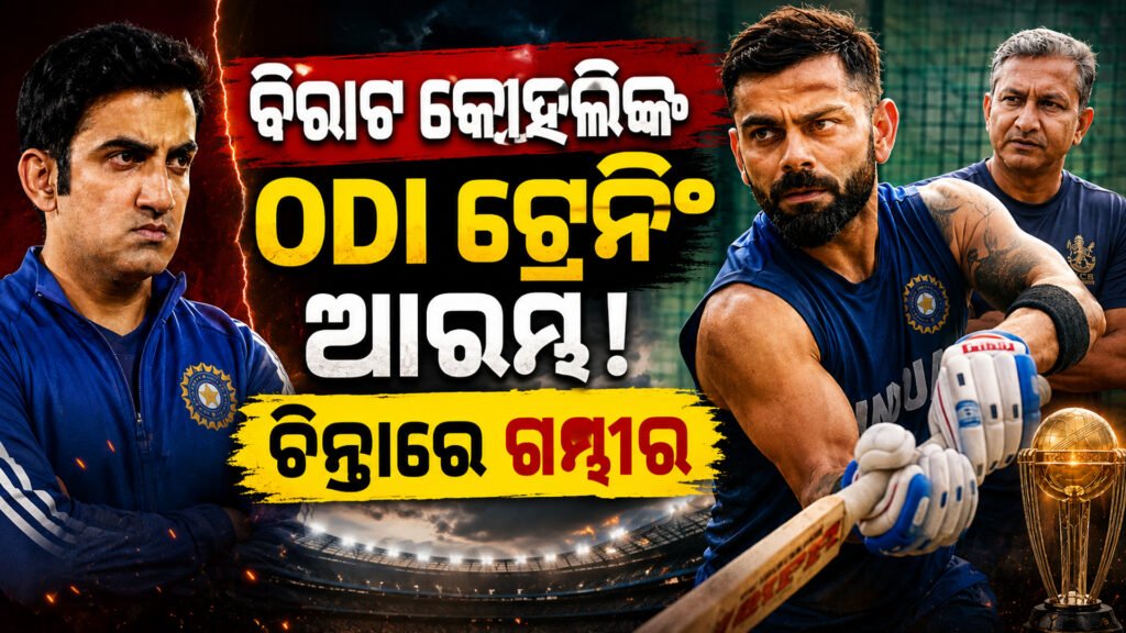 ବିରାଟ କୋହଲିଙ୍କ ODI ଟ୍ରେନିଂ ଆରମ୍ଭ! ଚିନ୍ତାରେ ଗମ୍ଭୀର || Virat Kohli’s ODI training begins! Serious concerns
