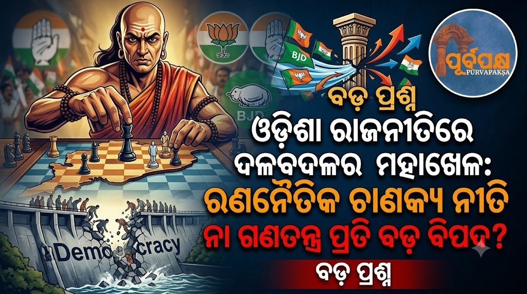 ଓଡ଼ିଶା ରାଜନୀତିରେ ଦଳବଦଳର ମହାଖେଳ: ଚାଣକ୍ୟ ନୀତି ନା ଗଣତନ୍ତ୍ର ପ୍ରତି ବିପଦ? || The grand game of party-swapping in Odisha politics: Chanakya policy or a threat to democracy?
