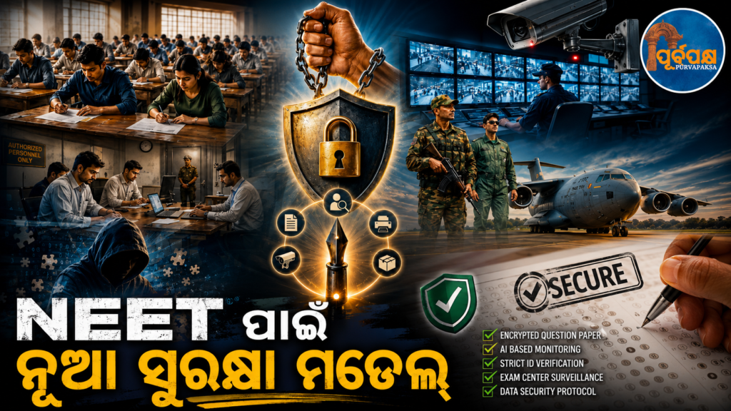 ପ୍ରଶ୍ନପତ୍ର ଲିକ୍ ବନ୍ଦ କରିବାକୁ NTA ର ସୁଦୃଢ଼ ମାଷ୍ଟରପ୍ଲାନ୍: NEET ପରୀକ୍ଷା ପାଇଁ ଲାଗୁ ହେଲା ‘ନୂଆ ସୁରକ୍ଷା ମଡେଲ୍’ || NTA’s robust master plan to stop question paper leaks: ‘New security model’ implemented for NEET exam