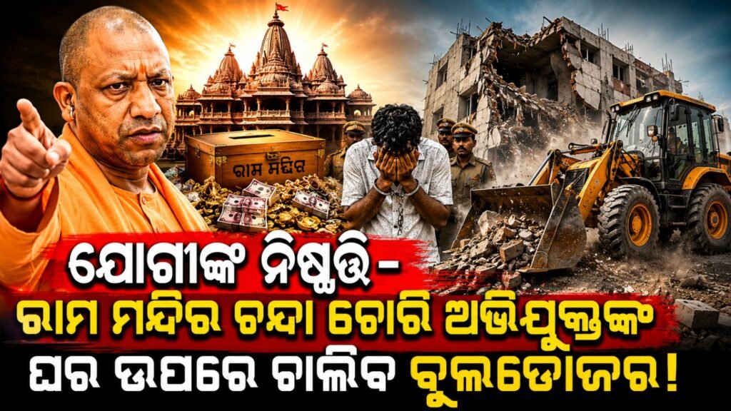 ଯୋଗୀଙ୍କ ନିଷ୍ପତ୍ତି- ରାମ ମନ୍ଦିର ଚନ୍ଦା ଚୋରି ଅଭିଯୁକ୍ତଙ୍କ ଘର ଉପରେ ଚାଲିବ ବୁଲ୍ଡୋଜର୍! || Yogi’s decision – Bulldozer will run over the house of the accused in the Ram Temple Chanda theft!