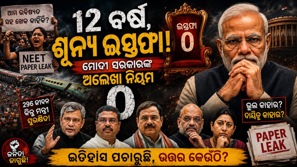 ୧୨ ବର୍ଷ, ଶୂନ୍ୟ ଇସ୍ତଫା! ମୋଦୀ ସରକାରଙ୍କ ଅଲେଖା ନିୟମ ଓ ଉତ୍ତରଦାୟିତ୍ୱର ପ୍ରଶ୍ନ || 12 years, zero resignation! Modi government’s unwritten rules and questions of accountability