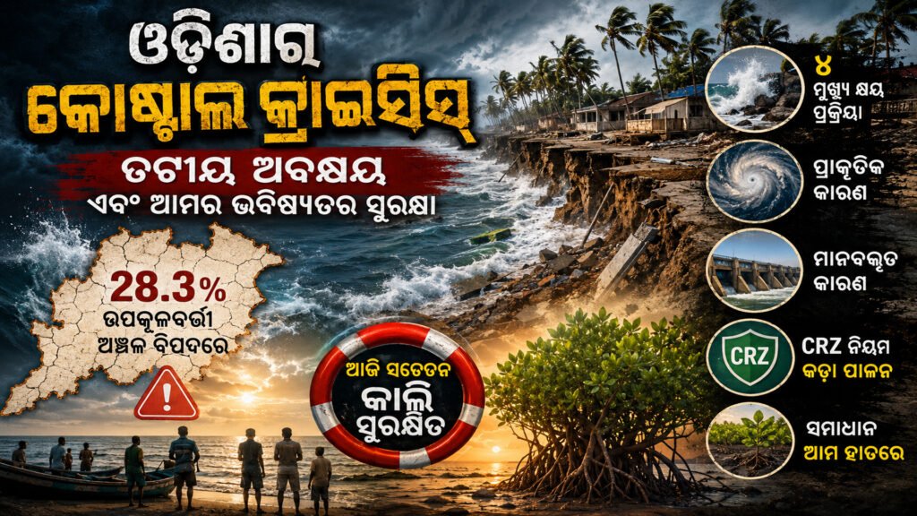 ଓଡ଼ିଶାର କୋଷ୍ଟାଲ କ୍ରାଇସିସ୍: ତଟୀୟ ଅବକ୍ଷୟ ଏବଂ ଆମର ଭବିଷ୍ୟତର ସୁରକ୍ଷା || Odisha’s Coastal Crisis: Coastal Erosion and Securing Our Future
