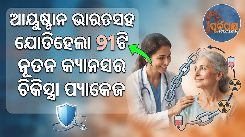 ଆୟୁଷ୍ମାନ ଭାରତସହ ଯୋଡିହେଲା 91ଟି ନୂତନ କ୍ୟାନସର ଚିକିତ୍ସା ପ୍ୟାକେଜ || 91 new cancer treatment packages added to Ayushman Bharat