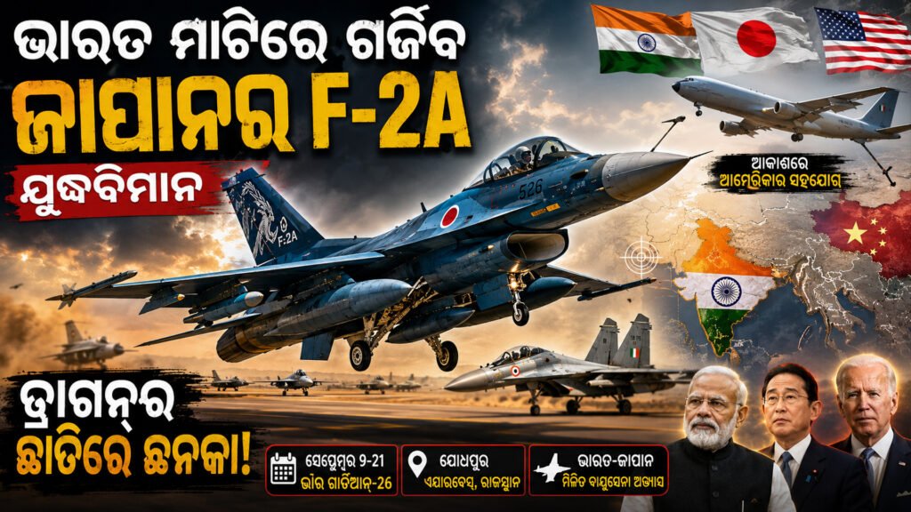 ଭାରତ ମାଟିରେ ଗର୍ଜିବ ଜାପାନର F-2A ଯୁଦ୍ଧବିମାନ || Japanese F-2A fighter aircraft Gerjib on Indian soil