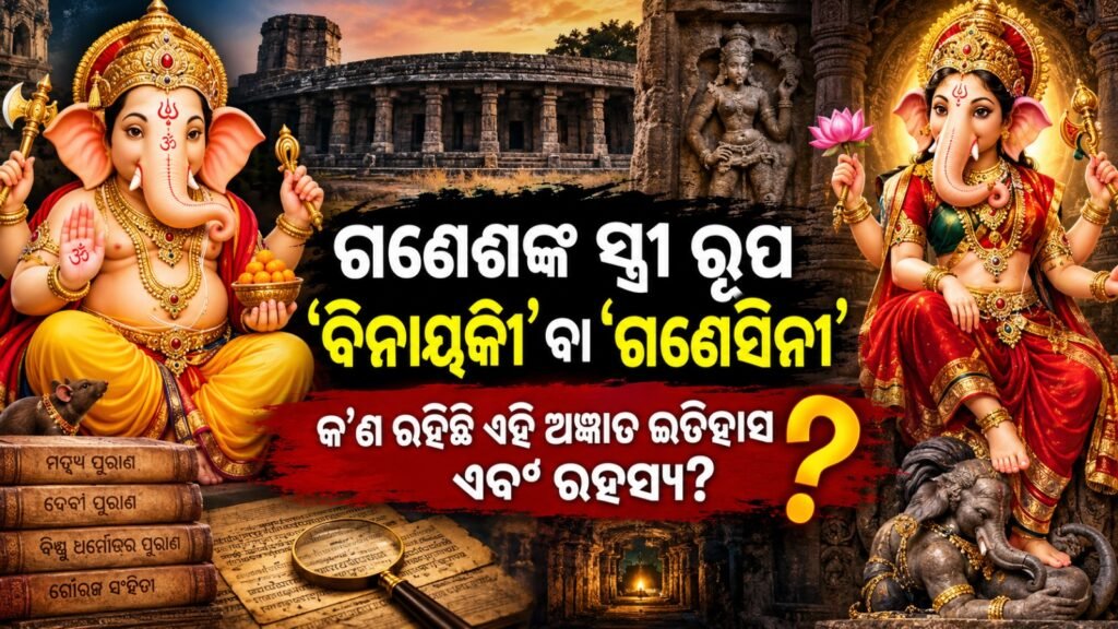ଗଣେଶଙ୍କ ସ୍ତ୍ରୀ ରୂପ ‘ବିନାୟକୀ’ ବା ‘ଗଣେସିନୀ’ କ’ଣ ରହିଛି ଏହି ଅଜ୍ଞାତ ଇତିହାସ ଏବଂ ରହସ୍ୟ? || ‘Vinayaki’ or ‘Ganesini’ – The female form of Ganesha What lies behind this obscure history and mystery?